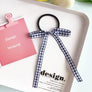 Women Velvet Plaid Scrunchy Bow Hair Band ponytail Holder Tie Elastic Accessory
