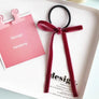 Women Velvet Plaid Scrunchy Bow Hair Band ponytail Holder Tie Elastic Accessory