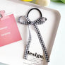 Women Velvet Plaid Scrunchy Bow Hair Band ponytail Holder Tie Elastic Accessory