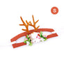 Pet Elk Cat Antler Headband Flower Pet Headwear Christmas Deco Costume Cosplay