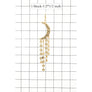 HAMMERED MOON METAL TASSEL DANGLE EARRING