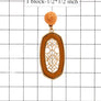 METAL TWIST LINED FAUX LEATHER FILIGREE DROP EARRING
