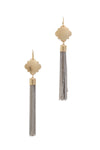 METAL TASSEL LONG EARRING