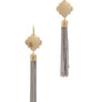 METAL TASSEL LONG EARRING