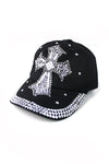 Crystal Embedded Cross Hat