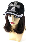 Crystal Embedded Cross Hat