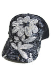 Floral Sequin Cap