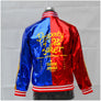 Halloween Costume Suicide Squad Harley Quinn T-shirt Jacket Coat Short Glove Set