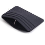 Slim Men Women Leather Wallet Business Credit Card Holder ID Holder Thin 5 Slots