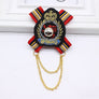 Unisex Vintage Brooch Bowknot Plated Trendy British Navy Badge Collar Ribbon Pin