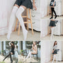 Women Girl Over Knee High Thigh Temptation Stretch Velvet Nylon Long Solid Socks