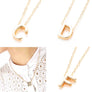 Women Gold DIY Capital Letter Name Alphabet Initial Link Chain Pendant Necklace