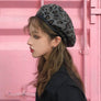 Women Animal Pattern Print Leopard French Vintage Style Beret Beanie Hat Cap