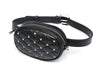 Diamond Leather Velvet Waist Fanny Pack Silver Black Quilted Chain Shoulder Bag