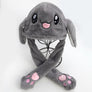Tik Tok Cartoon Plush Rabbit Bunny Pinching Bunny Moving Ear Hat Animal Arm Cap