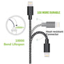 Micro USB Dual Charging Lightning Cable, 2 in 1 Braided Charger Cord For iphone