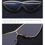 Women Retro Gold Alloy Frame Glasses Cat Eye Sunglasses Sun UV400 Bella Style