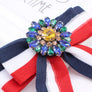 Unisex Vintage Brooch Bowknot Plated Trendy British Navy Badge Collar Ribbon Pin