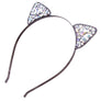 Cat Ears Crown Tiara Headband Hair Band Rhinestone Princess Hollow Crystal Bezel