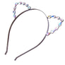 Cat Ears Crown Tiara Headband Hair Band Rhinestone Princess Hollow Crystal Bezel