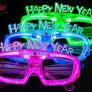 Happy New Year Party Sunglasses Light Up Glasses Glowing Eyes LED Flashing Shade