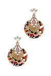 ACETATE CIRCLE DANGLE EARRING