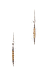 TWO- TONE LONG EARRING
