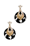 ACETATE CIRCLE DANGLE EARRING