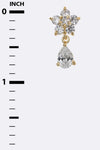 CZ Flower Dangle Earrings