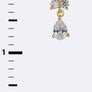 CZ Flower Dangle Earrings