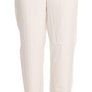 White High Waist Straight Cut Dress Trouser Pants