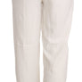 White High Waist Straight Cut Dress Trouser Pants