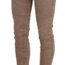 Brown Low Waist Slim Fit Skinny Pants