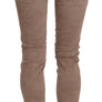 Brown Low Waist Slim Fit Skinny Pants