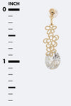 Laser Cut Flower & CZ Earrings