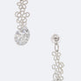 Laser Cut Flower & CZ Earrings