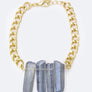 Color Quartz Chain Bracelet