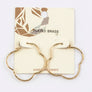 Metal Clover Hoop Earrings