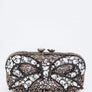 Austrian Crystal Bow Ribbon Statement Box Clutch