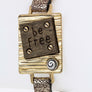 Wood Carved Tag Cuff