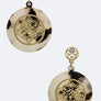 Metal Dangling Tortoiseshell Earrings
