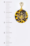 Metal Dangling Tortoiseshell Earrings
