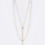 Crystal & Bead Drops Layer Necklace