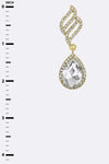 Crystal Wing & Teardrop Earrings
