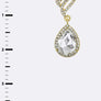 Crystal Wing & Teardrop Earrings