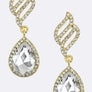 Crystal Wing & Teardrop Earrings