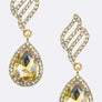 Crystal Wing & Teardrop Earrings