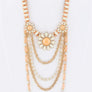 Beads & Chain Boho Layered Necklace Set