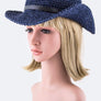 Crystal LOVE Tag Raffia Straw Hat