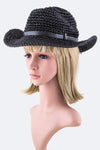 Crystal LOVE Tag Raffia Straw Hat